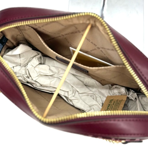 Michael Kors Large Jet Set Item EW Chain Xbody Crossbody Bag Ox Blood Multi - Picture 8 of 12